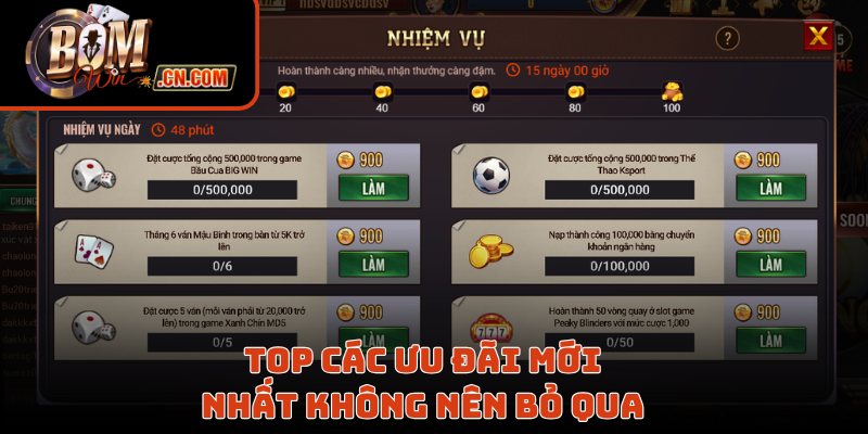 Top các ưu đãi mới nhất mà bạn không nên bỏ qua 